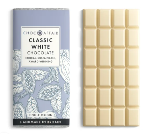 Choc Affair Classic White Chocolate Bar 90g